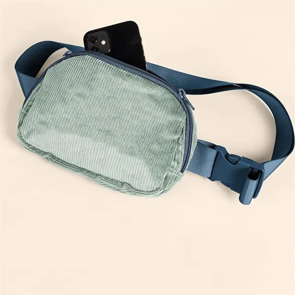 Corduroy Cross Body Fanny Bag