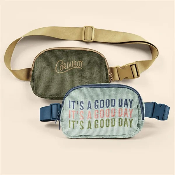 Corduroy Cross Body Fanny Bag