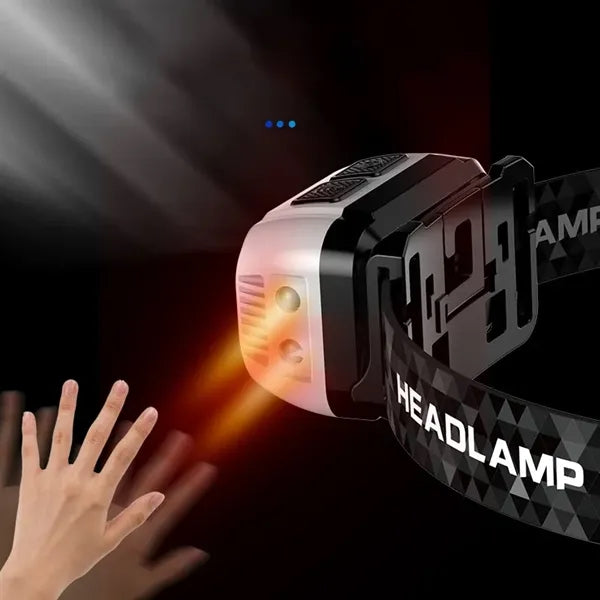 Rechargeable Sensor Headlamp with Bright LED Light