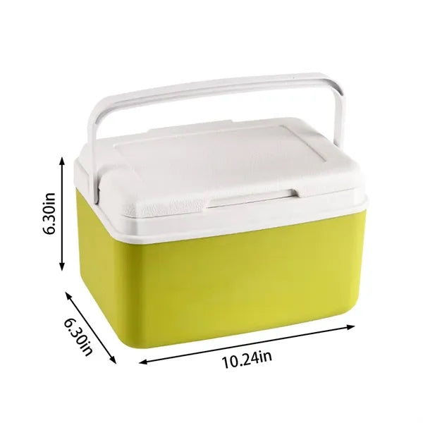 6.3qt insulated hard cooler with handle for camping beach