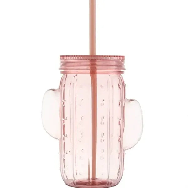16OZ Jelly colored Plastic Cactus Mason cup