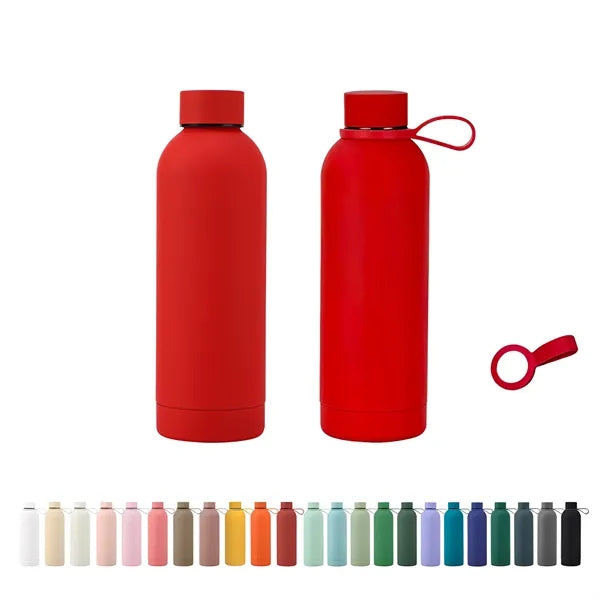 17 oz Rubber Paint Stainless Steel Water Bottle