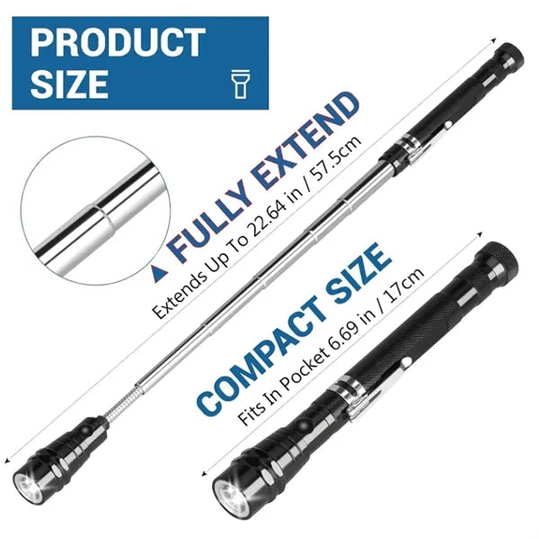 Telescoping Magnetic Flashlight
