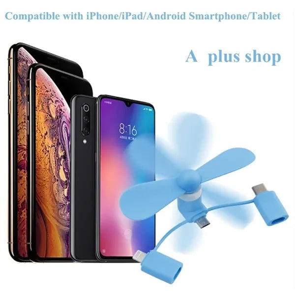 Mini Cell Phone 2-in-1 Fan