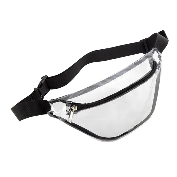 Clear Transparent PVC Fanny Pack Bag W/Zipper Pocket