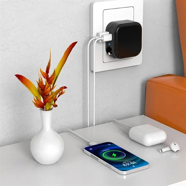 2-in-1 Car and Wall Charger w/ Dual USB Fast Charging Ports