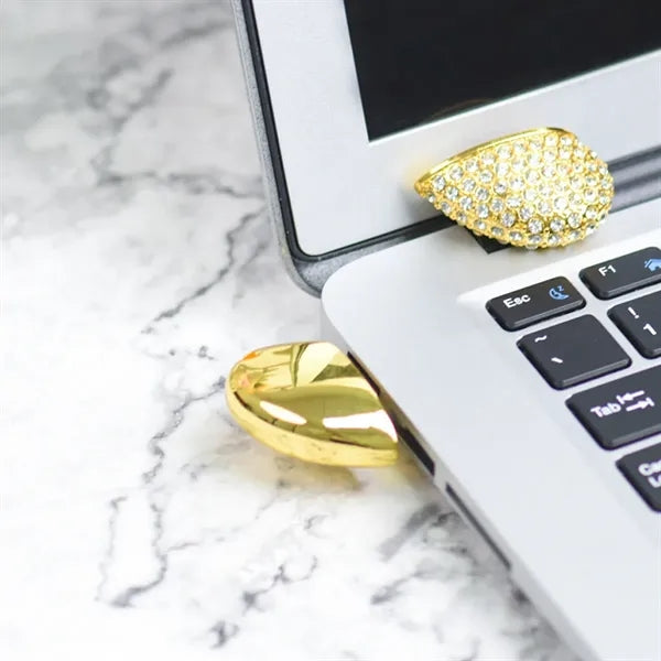 16GB Heart Crystal USB Flash Drive Custom Gift