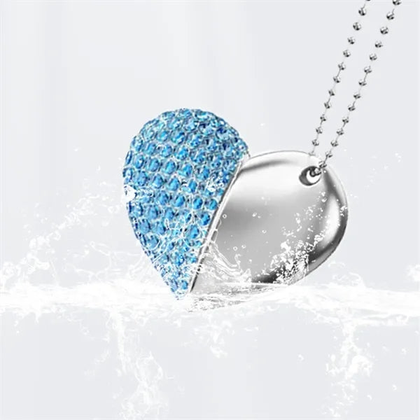 16GB Heart Crystal USB Flash Drive Custom Gift