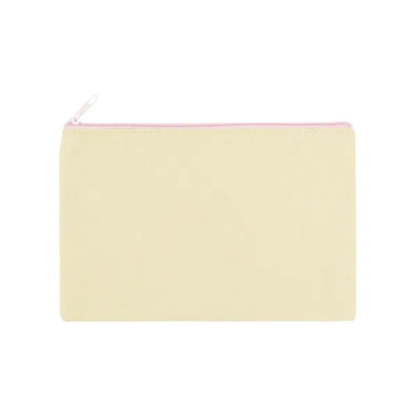 9" X 6" Cotton Canvas Zipper Pouch