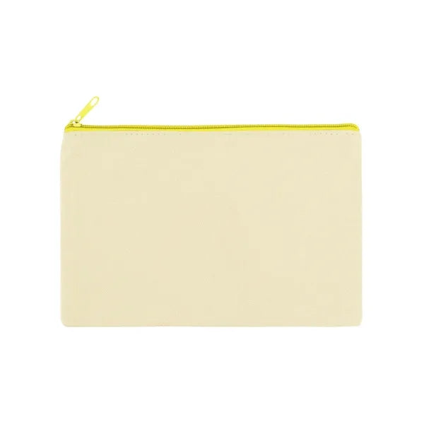 9" X 6" Cotton Canvas Zipper Pouch