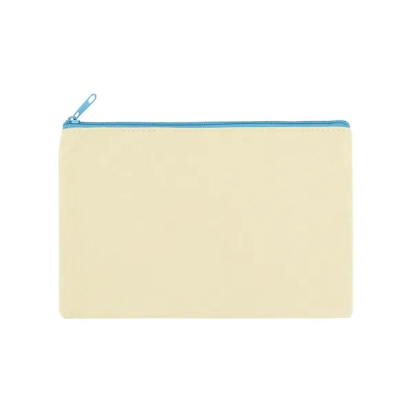 9" X 6" Cotton Canvas Zipper Pouch