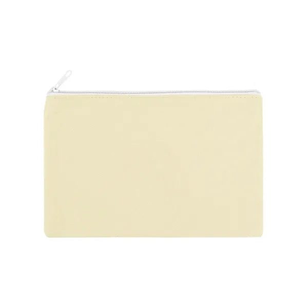9" X 6" Cotton Canvas Zipper Pouch