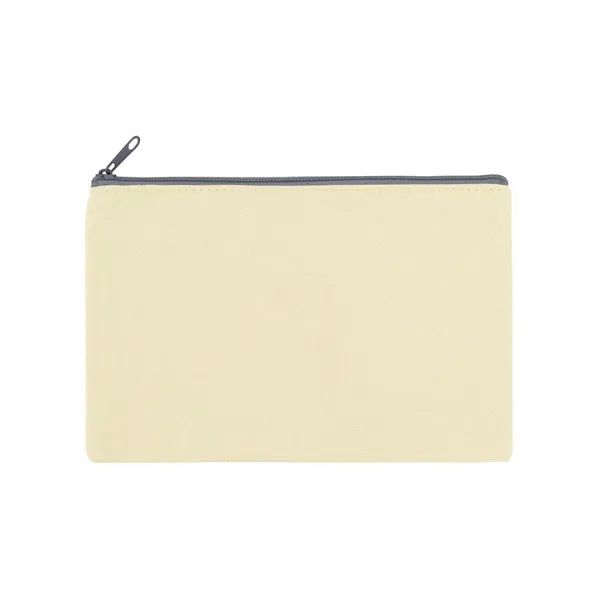 9" X 6" Cotton Canvas Zipper Pouch