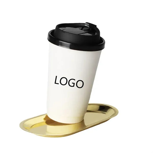 12 oz Double Wall Disposable Paper Coffee Cups with Lids