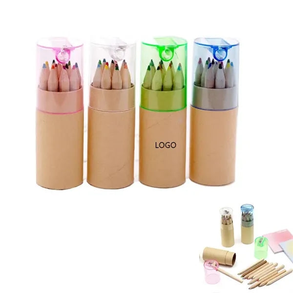 12-Piece Colored Pencil Set With Sharpener