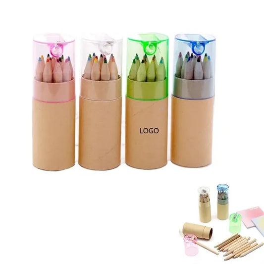 12-Piece Colored Pencil Set With Sharpener