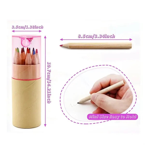 12-Piece Colored Pencil Set With Sharpener