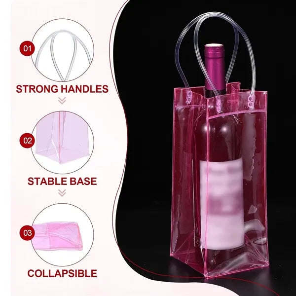 PVC Transparent Wine Gift Ice Bag