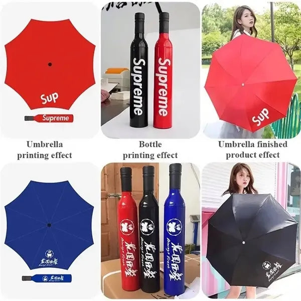 Portable UV Blocker Wine Bottle Umbrella, Travel Gift
