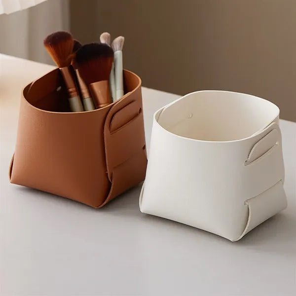 Foldable Leather Storage Cylinder