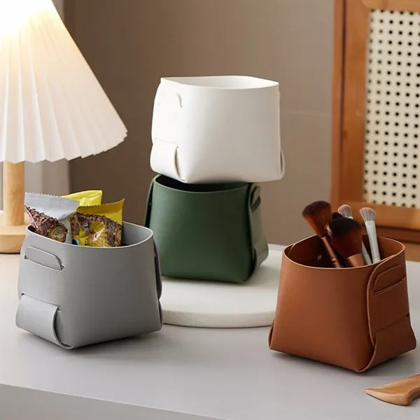 Foldable Leather Storage Cylinder