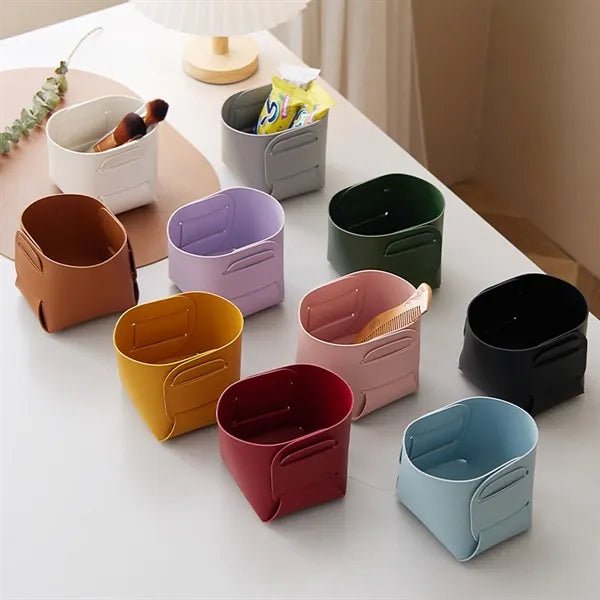 Foldable Leather Storage Cylinder