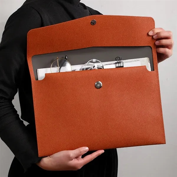 PU Leather A4 Document File Folder