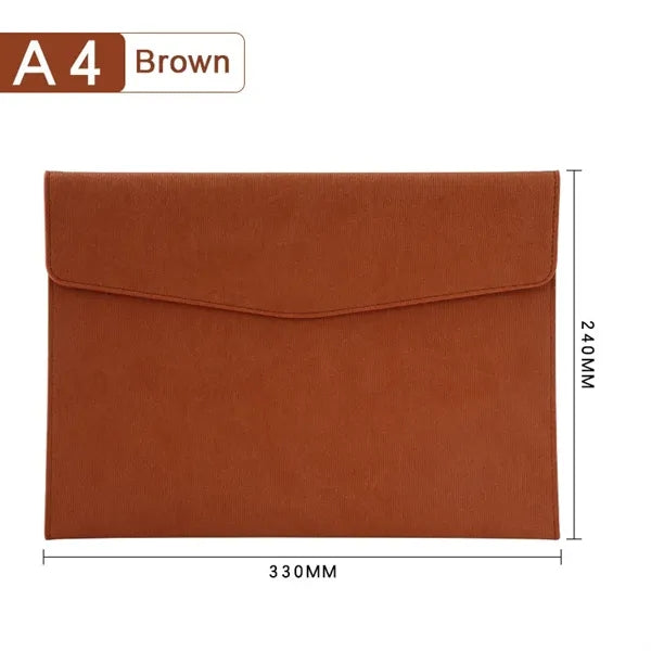 PU Leather A4 Document File Folder