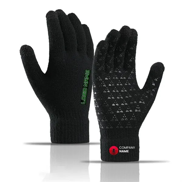 Acrylic Touchscreen Gloves with Fleece Lining & Grip