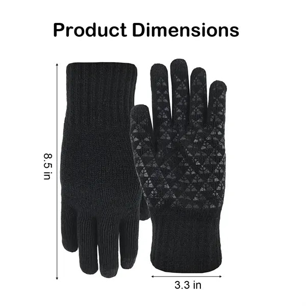 Acrylic Touchscreen Gloves with Fleece Lining & Grip
