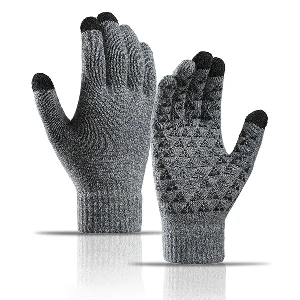 Acrylic Touchscreen Gloves with Fleece Lining & Grip