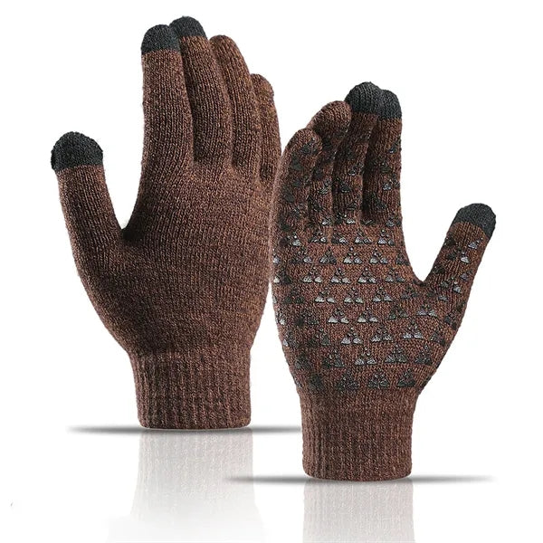Acrylic Touchscreen Gloves with Fleece Lining & Grip