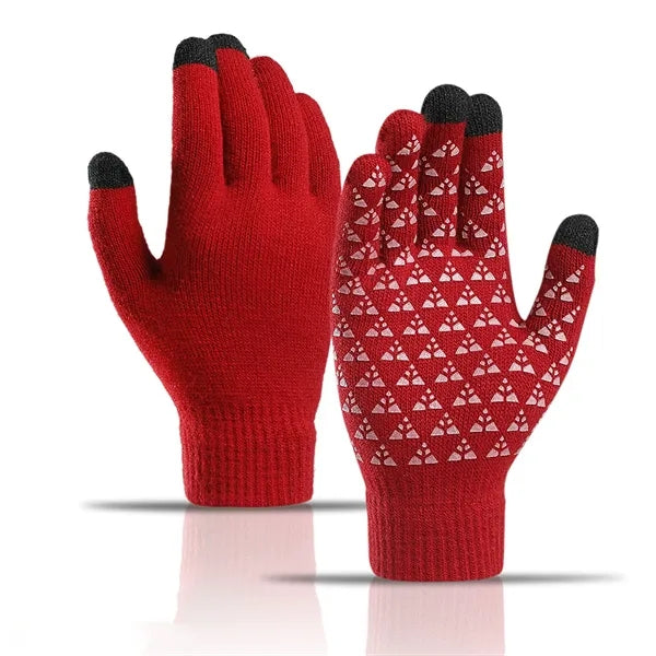 Acrylic Touchscreen Gloves with Fleece Lining & Grip