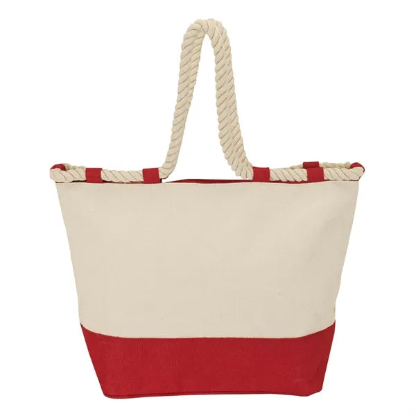 Barcelona Canvas & Jute Tote