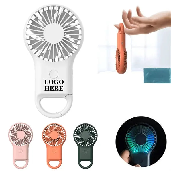 Rechargeable Handheld Fan With Carabiner