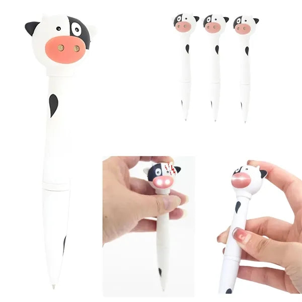 LED Multifunctional Sound and Light Cartoon Cow Pen