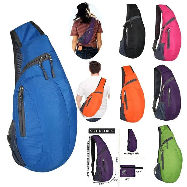 Folding Sling Bag Crossbody Backpack Lightweight Packable