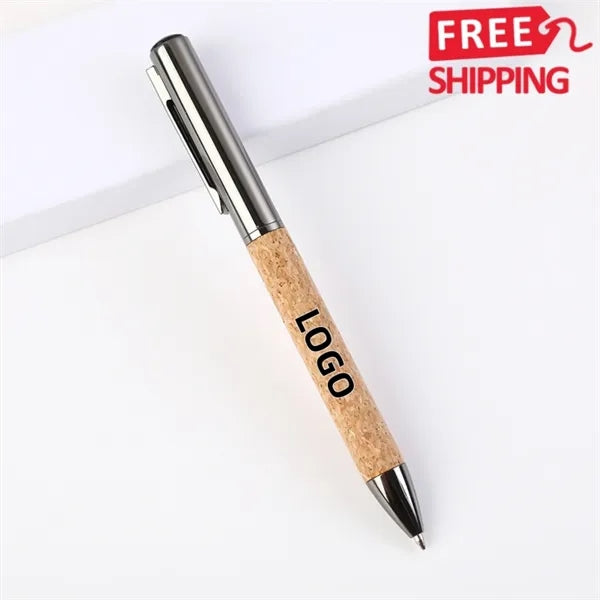 Wheat Straw Cork Grip Pen Metal Clip Writing Quick