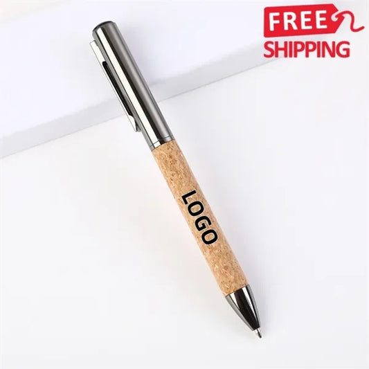 Wheat Straw Cork Grip Pen Metal Clip Writing Quick