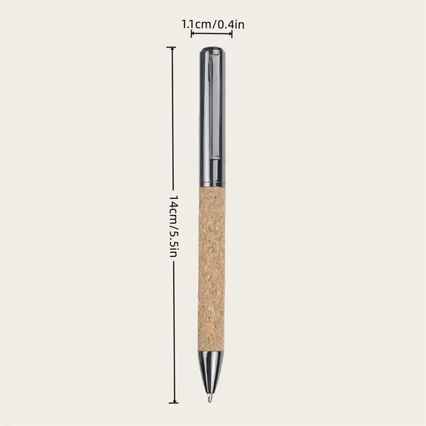 Wheat Straw Cork Grip Pen Metal Clip Writing Quick