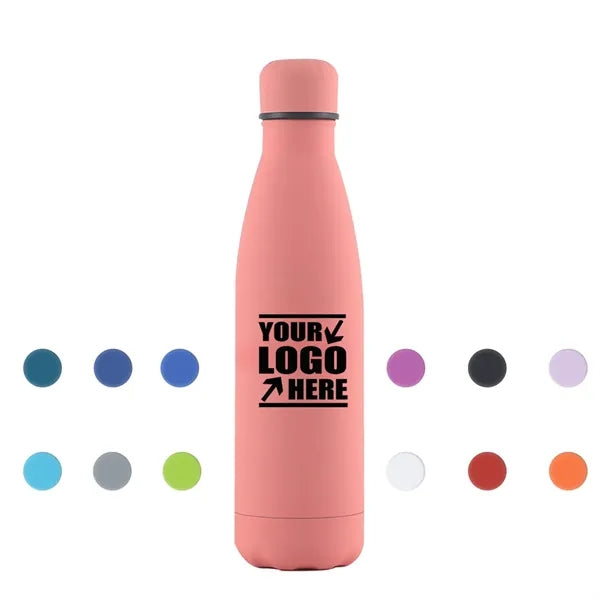 16oz Rubber Coated Stainless Steel Insulated Cola Bottle