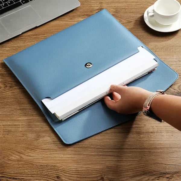 Large-capacity Business Office PU Leather Folder Bag