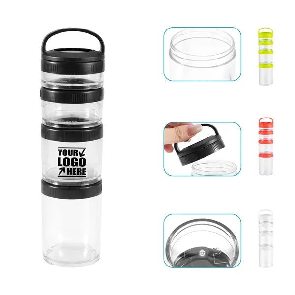 4-layer Stackable Protein Powder Snack Containers