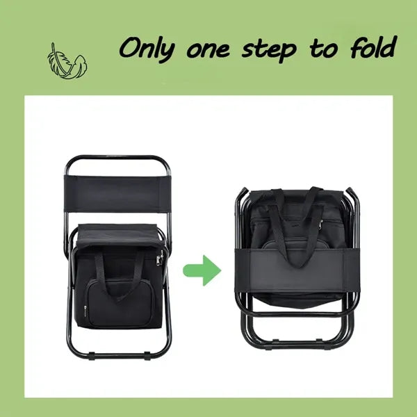 Foldable Camping Stool with Backrest with Handle for Outdoor
