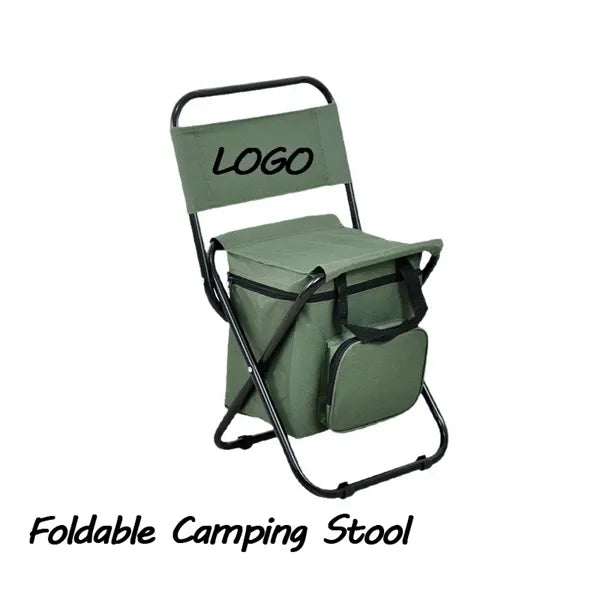 Foldable Camping Stool with Backrest with Handle for Outdoor