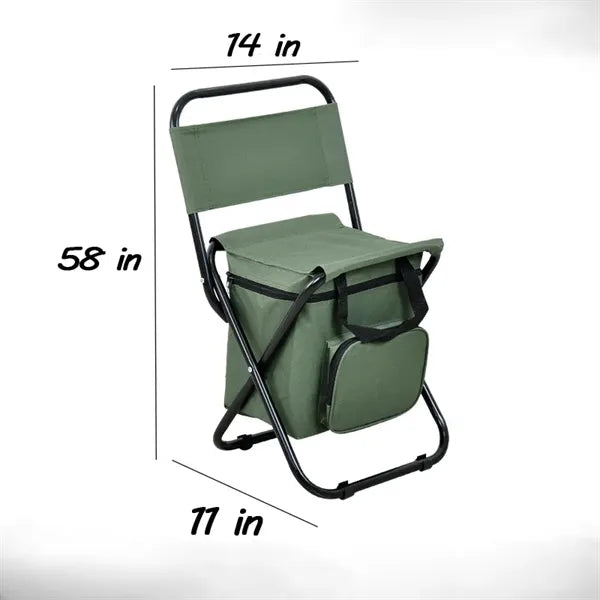 Foldable Camping Stool with Backrest with Handle for Outdoor