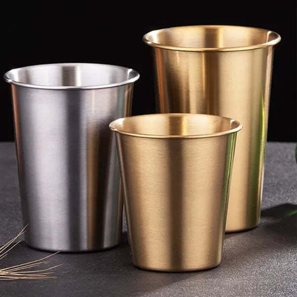 17oz 304 Stainless Steel Single-Layer Straw-Equipped Cup