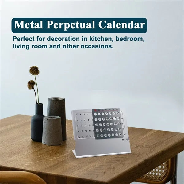 Aluminum Metal Table Calendar
