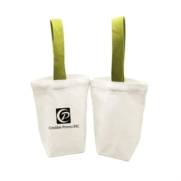 Canvas Water Bottle Tote Bag With Handle