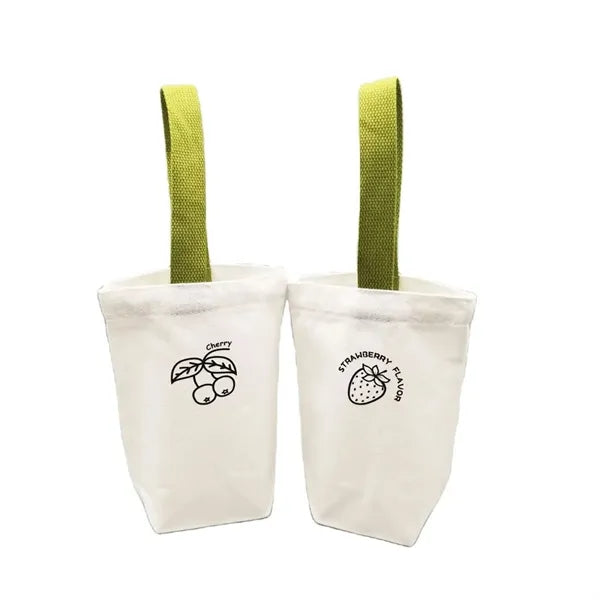 Canvas Water Bottle Tote Bag With Handle
